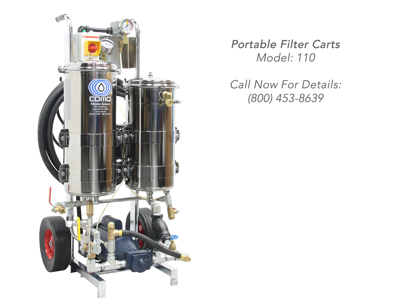 
				Model 110 portable filter cart